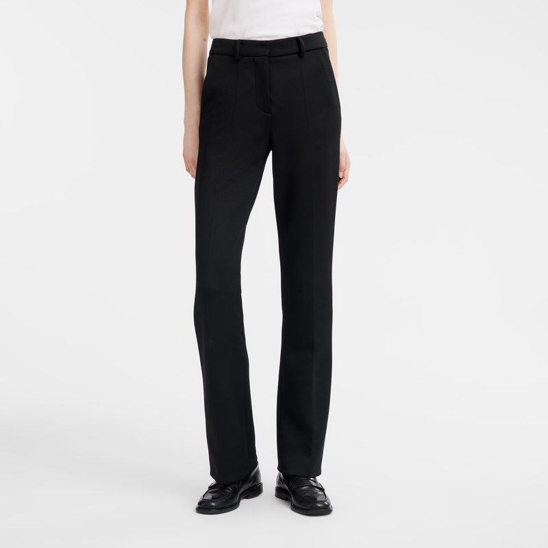 Longchamp Trousers - Jersey Trousers & shorts Black | GU66-W1GM