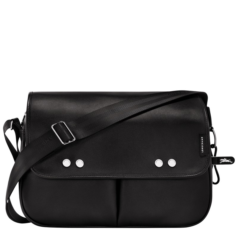 Longchamp Très Paris M Crossbody bag - Leather Crossbody bags Black | NY65-J6WS