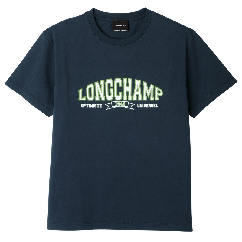 Longchamp T-shirt - Jersey Tops & Blouses Navy | VP41-H8GX