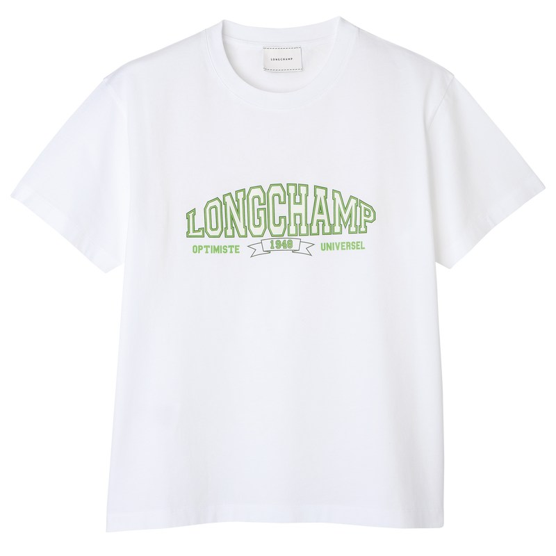 Longchamp T-shirt - Jersey Tops & Blouses White | AF78-L5HA