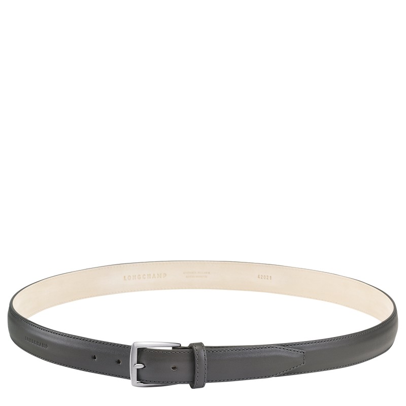 Longchamp Végétal Men\'s belt - Leather Belts Grey | FA33-G0QZ