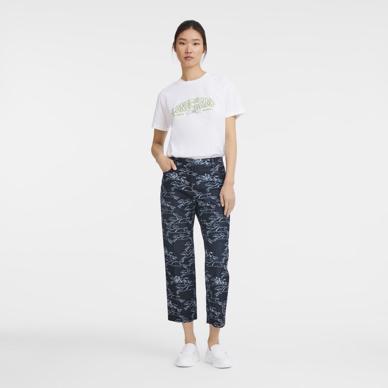 Longchamp cropped trousers - Denim Trousers & shorts Navy | JX68-K2NT