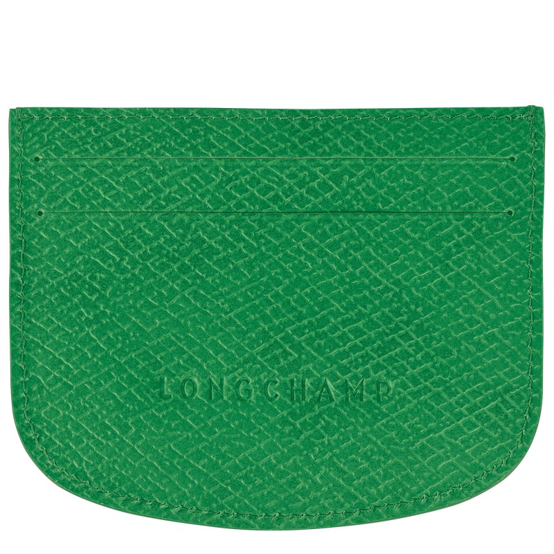 Longchamp épure Card holder - Leather Pouches & Cases Green | OT79-U9OJ