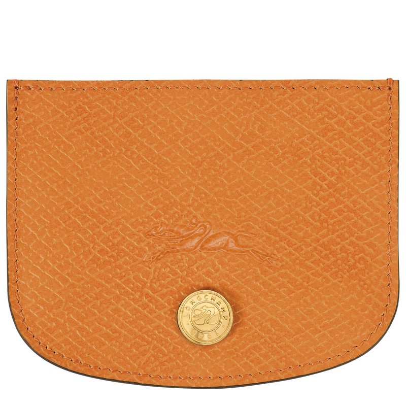 Longchamp épure Card holder - Leather Pouches & Cases Apricot | RT12-I7LV