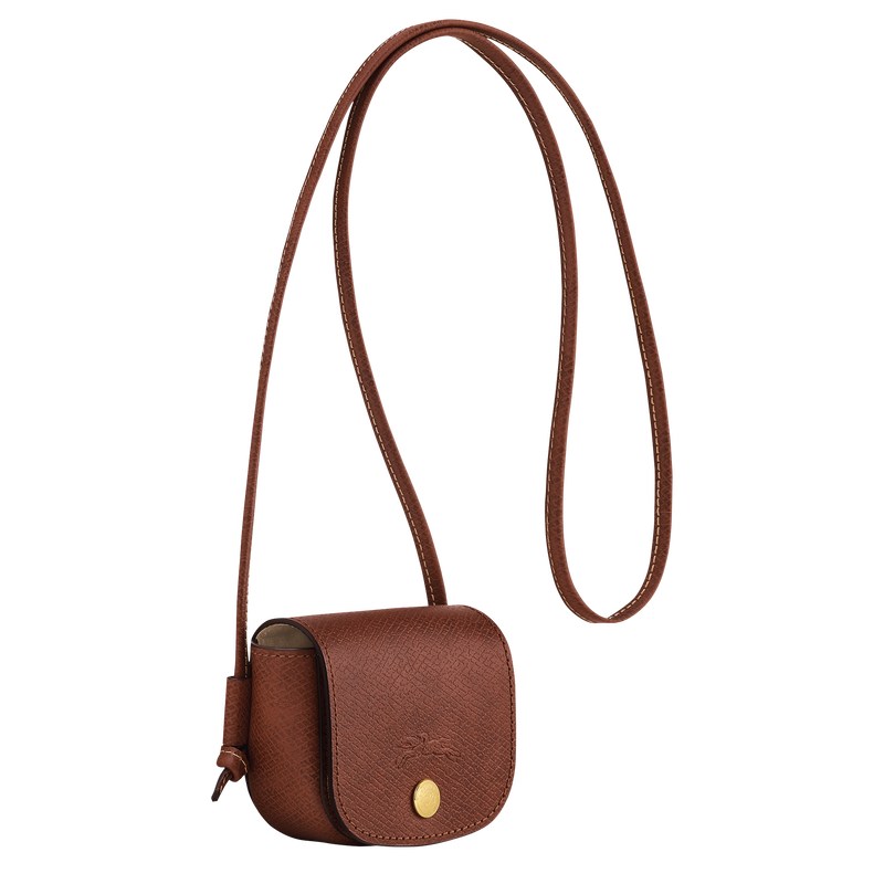 Longchamp Épure Coin purse with leather lace - Leather Cardholders & Coin purses Brown | SD63-L5RZ