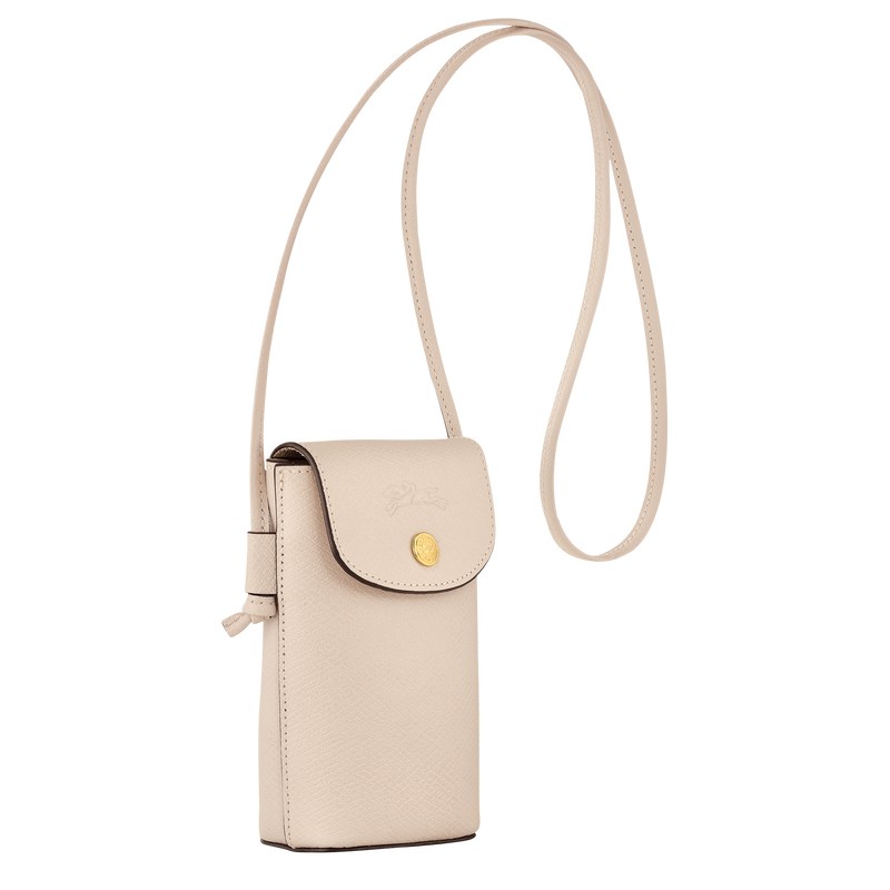 Longchamp Épure Phone case with leather lace - Leather Pouches & Cases Paper | JP01-D8LX