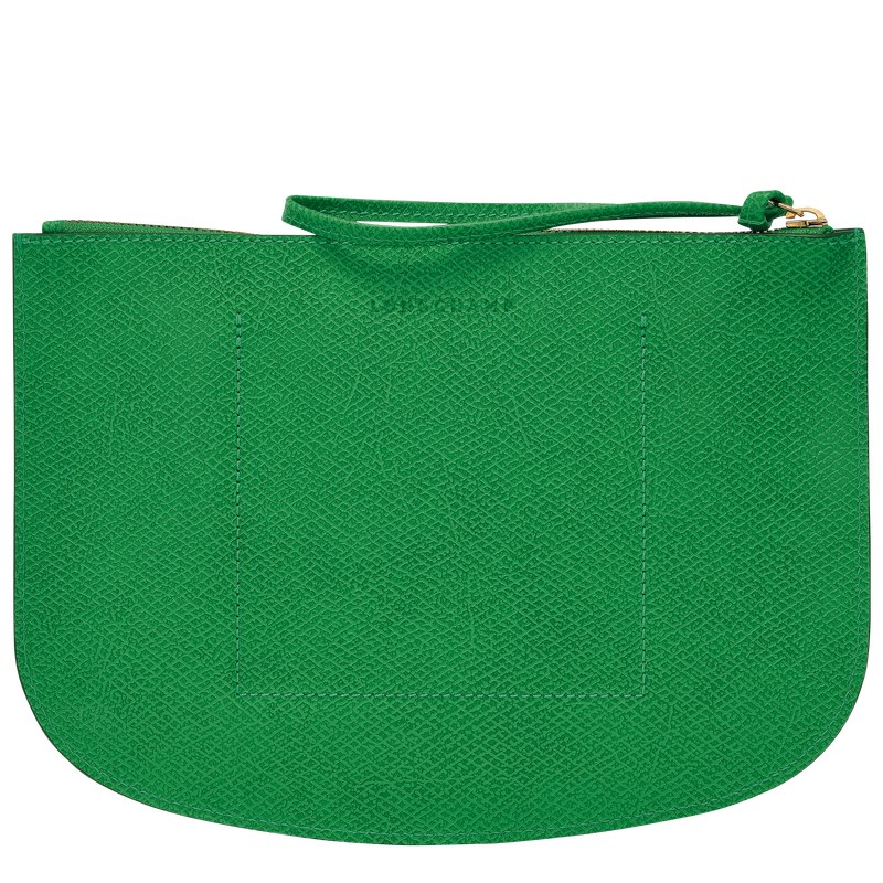 Longchamp Épure Pouch - Leather Pouches & Cases Green | MI25-L6EM