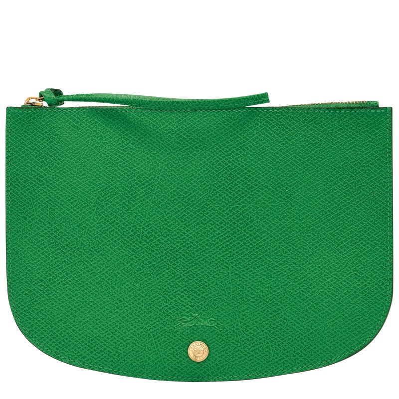 Longchamp Épure Pouch - Leather Pouches & Cases Green | MI25-L6EM