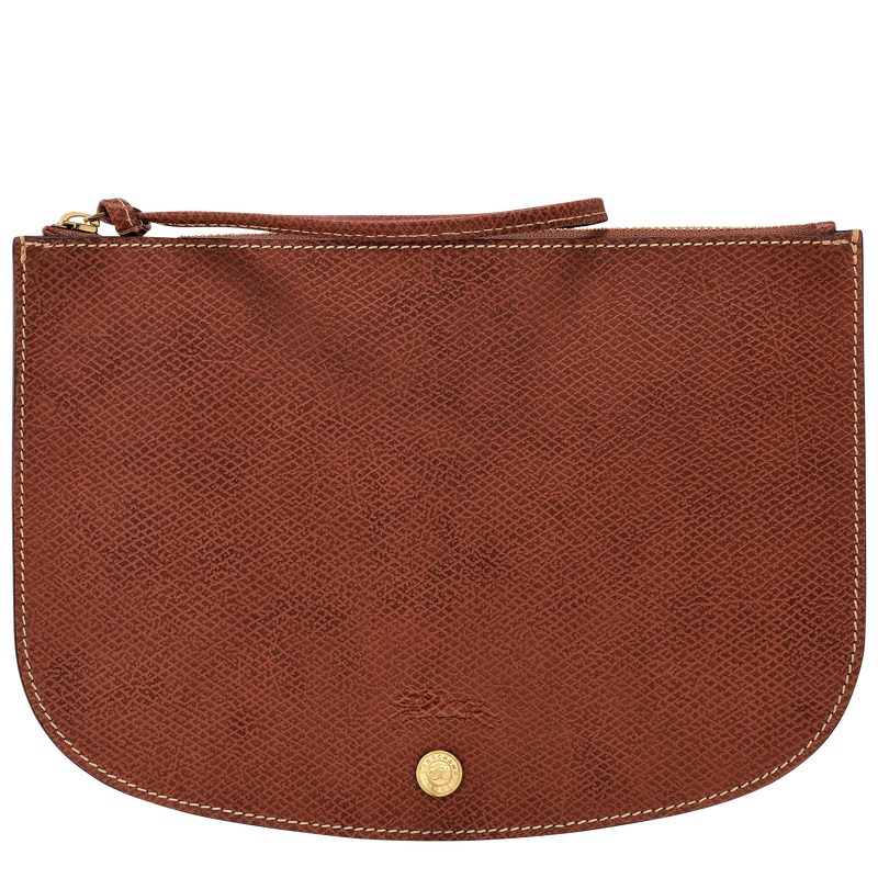 Longchamp Épure Pouch - Leather Pouches & Cases Brown | WC05-L8VH